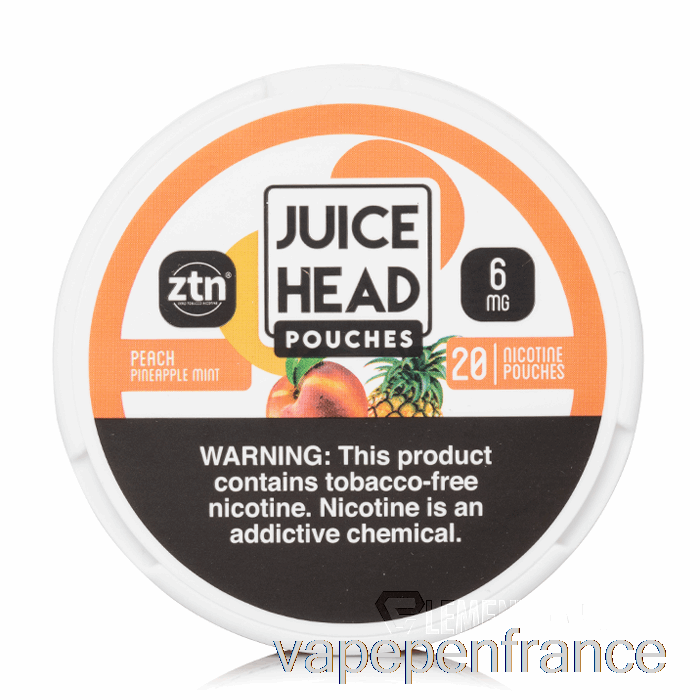 Sachets De Nicotine Juice Head - Stylo Vape Pêche Ananas Menthe
